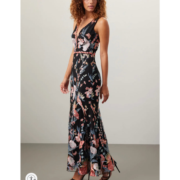 Marchesa Dresses & Skirts - Marchesa Notte Black Embroidered Butterfly Gown SIZE 2 Mermaid Formal Dress $510